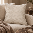 Summit Ivory Cut Velvet Cushion Malini