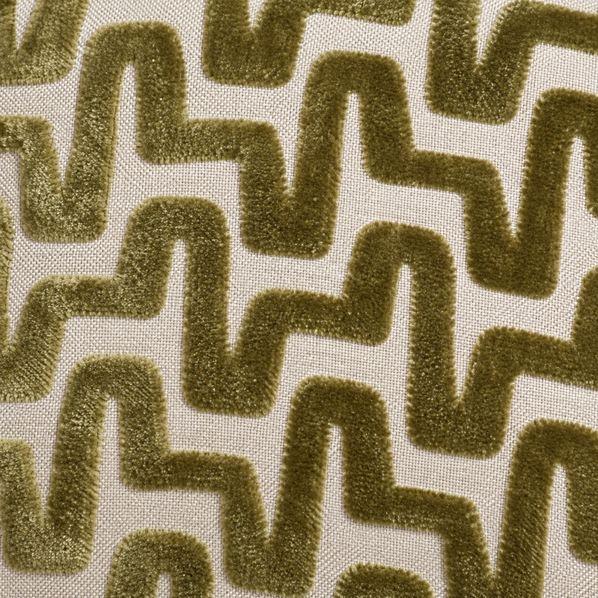 Summit Olive Cut Velvet Cushion Malini
