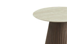 Milant Brown Walnut & Marble Top Side Table by Berkeley Designs