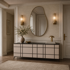 Tartan Mink Painted Dark Brown Oak Veneer Sideboard by Liang & Eimil