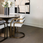 Dylan Boucle Sand & Antique Bronze Dining Chair by Liang & Eimil