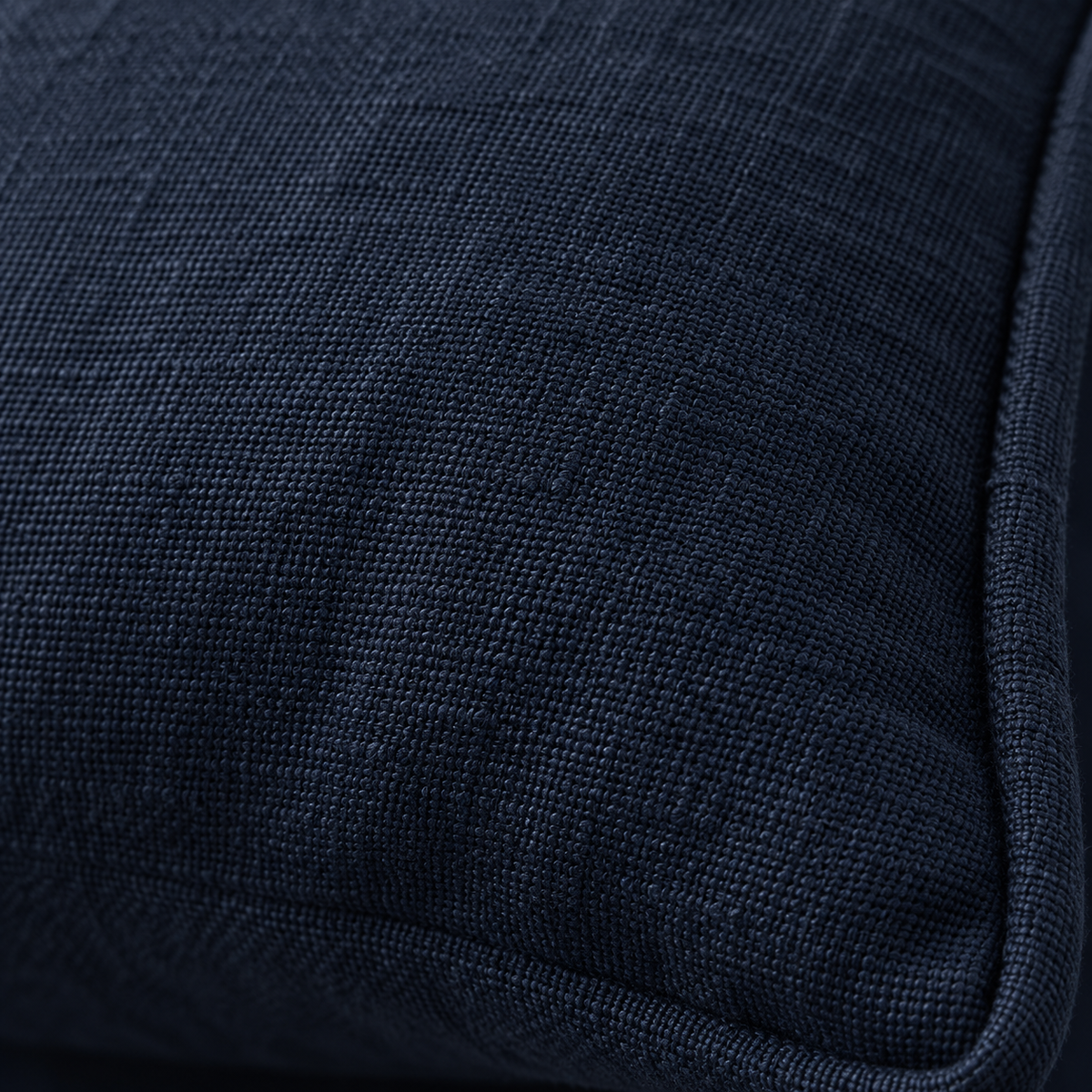 Tia Linen Blend Cushion - Navy Malini