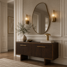 Tigur Dark Brown Ash Wood & Polished Brass Sideboard by Liang & Eimil