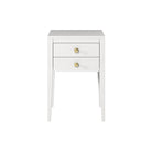 Radford 2 Drawer Bedside Table - White by D.I. Designs