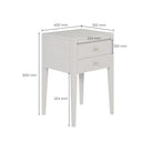 Radford 2 Drawer Bedside Table - Grey by D.I. Designs