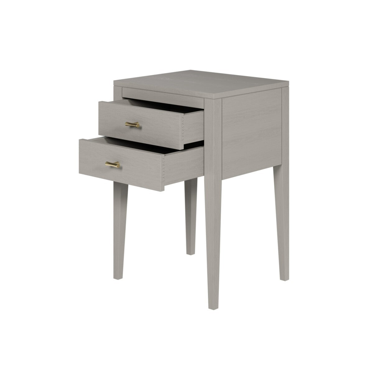 Radford 2 Drawer Bedside Table - Grey by D.I. Designs