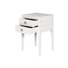 Radford 2 Drawer Bedside Table - White by D.I. Designs
