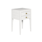 Radford 2 Drawer Bedside Table - White by D.I. Designs