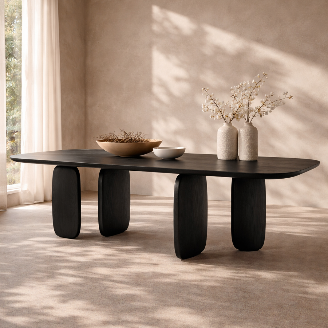 Underline Black Oak Dining Table 240cm Tommy Franks