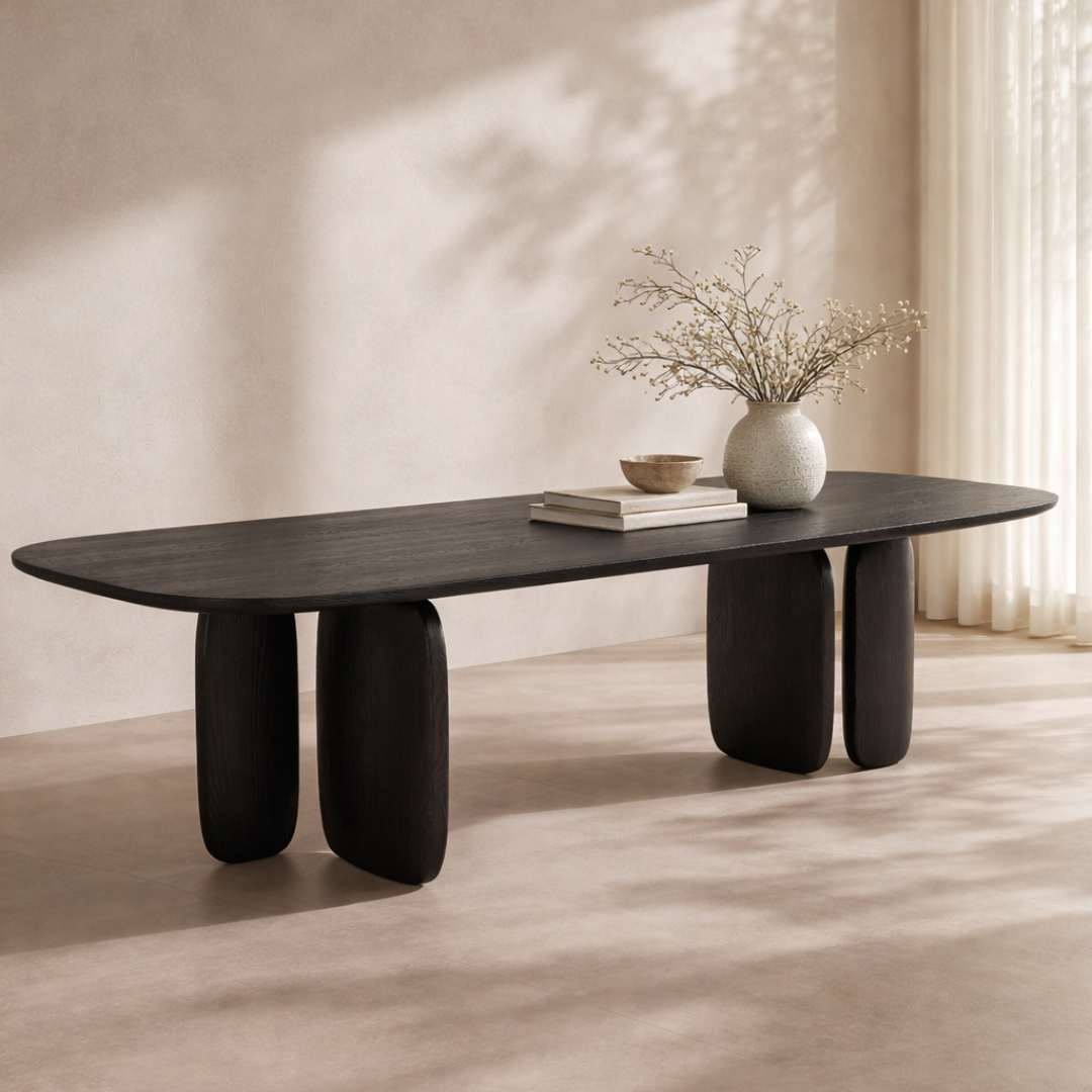 Underline Black Oak Dining Table 280cm Tommy Franks