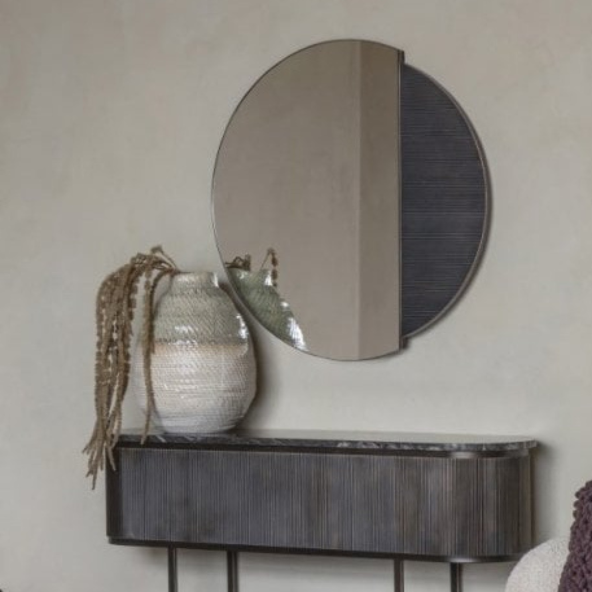 Belvedere Black Wall Mirror Libra Interiors
