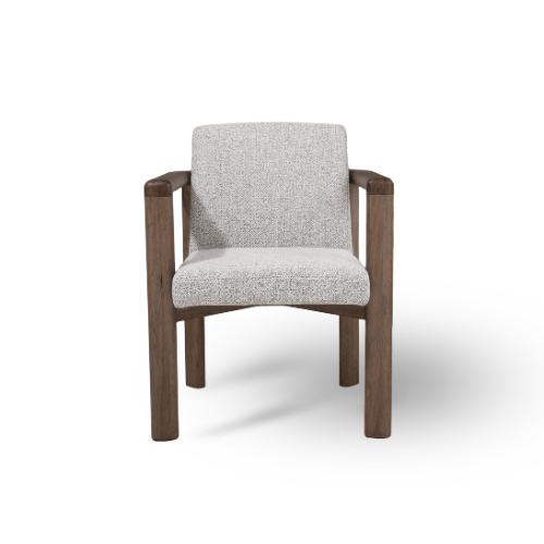 Clover Walnut & Cream Dining Chair by Tommy Franks