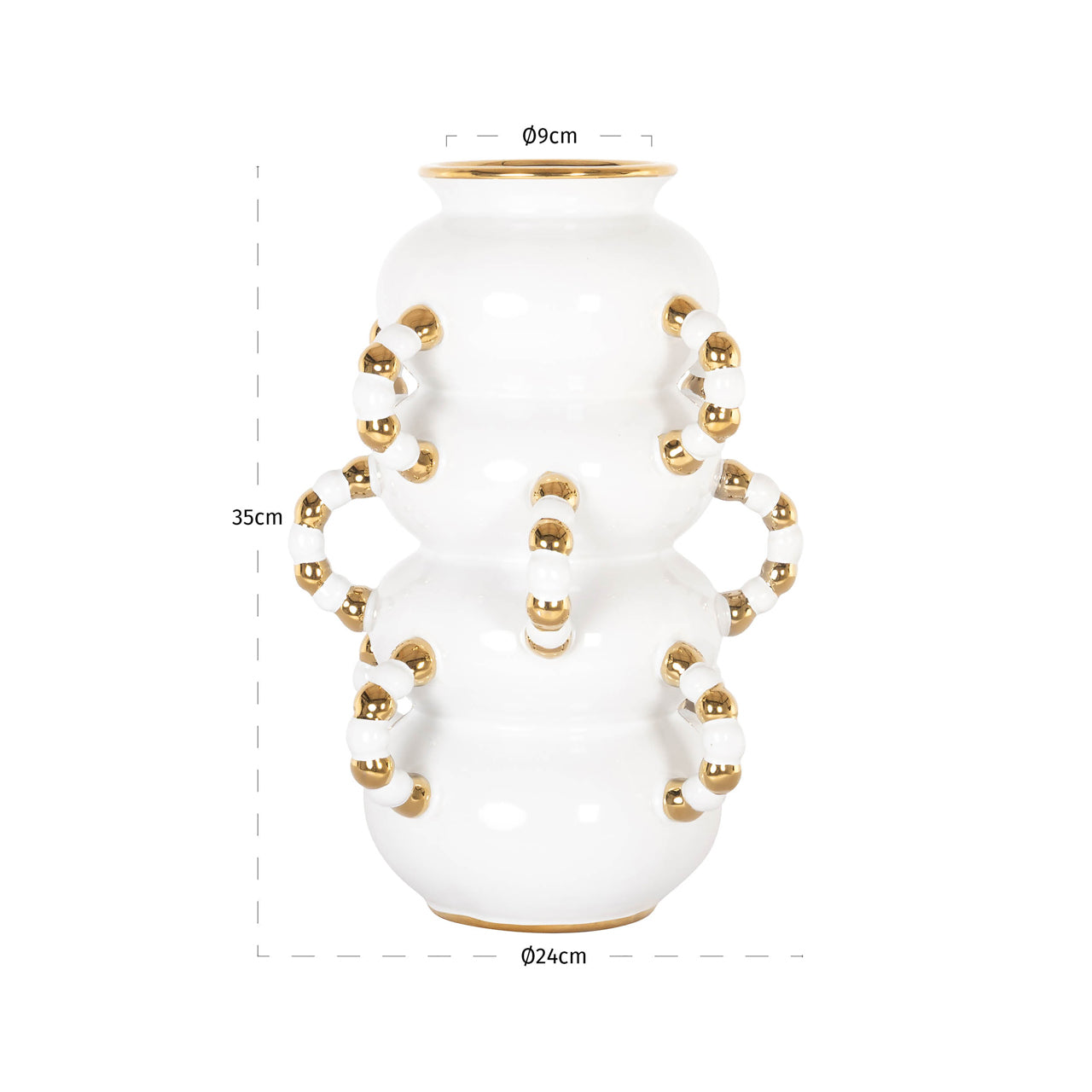 Vase Pippy white small by Richmond Interiors