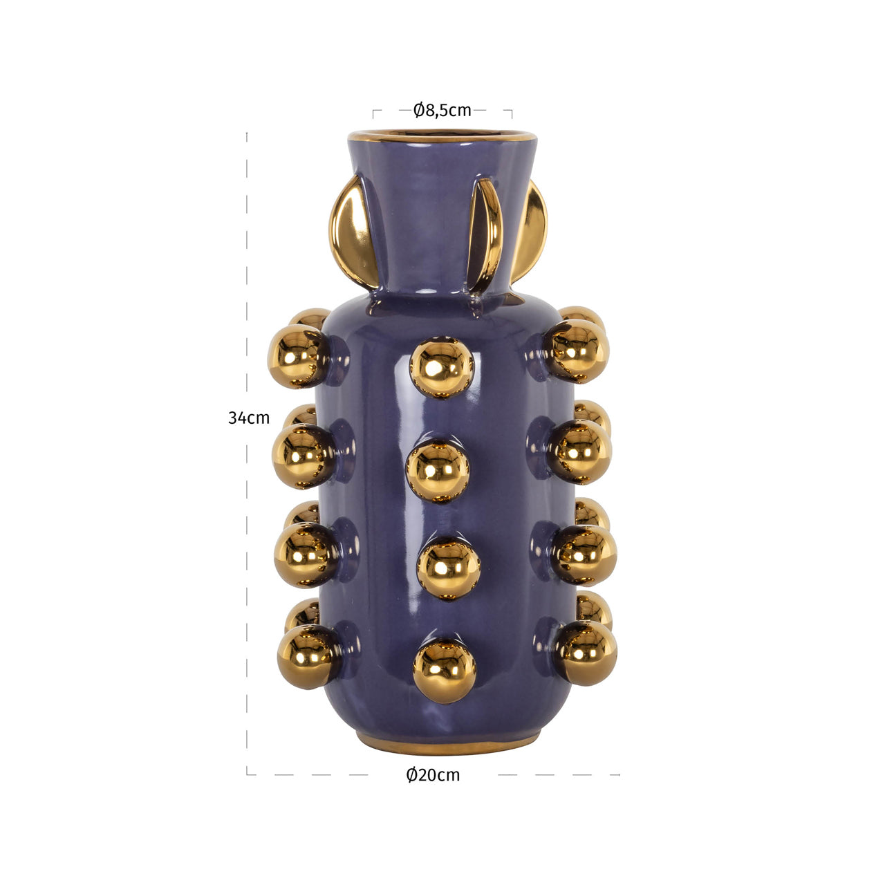Vase Zalia purple small by Richmond Interiors
