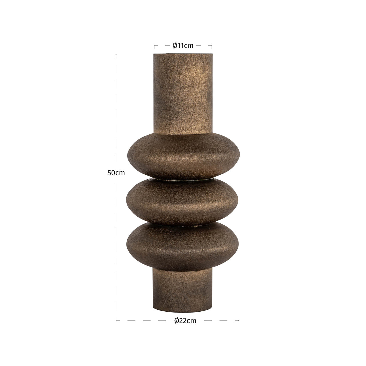 Vase Megan brass antique by Richmond Interiors