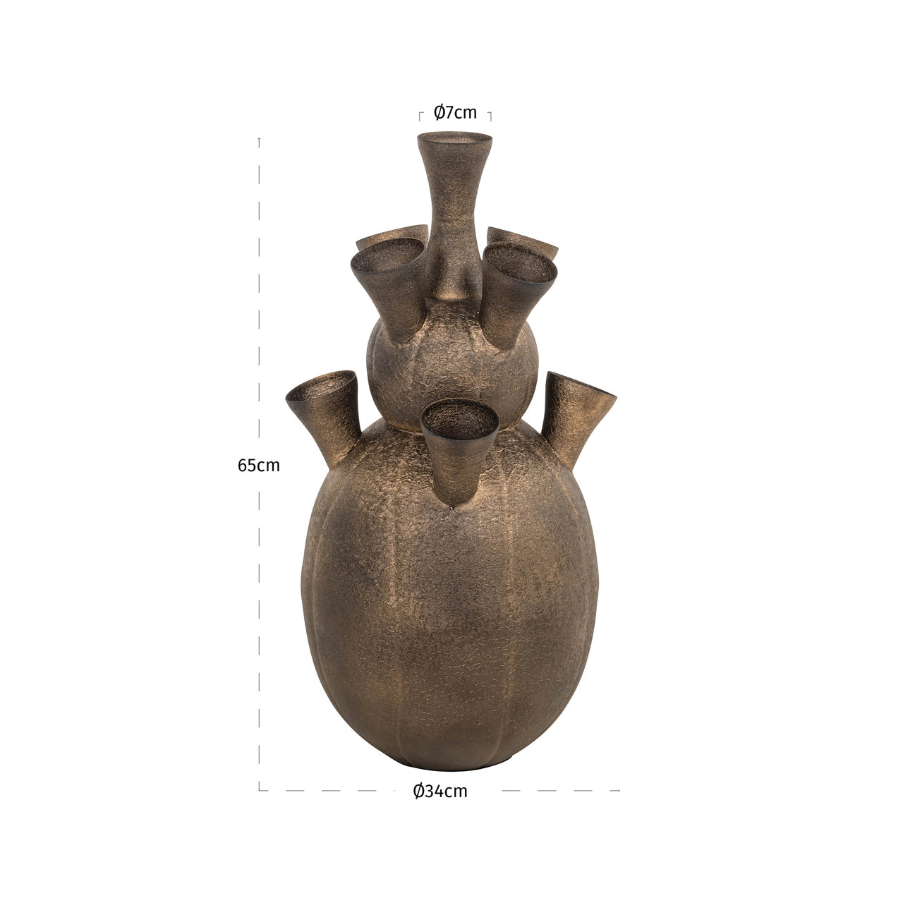 Vase Maleen brass antique by Richmond Interiors