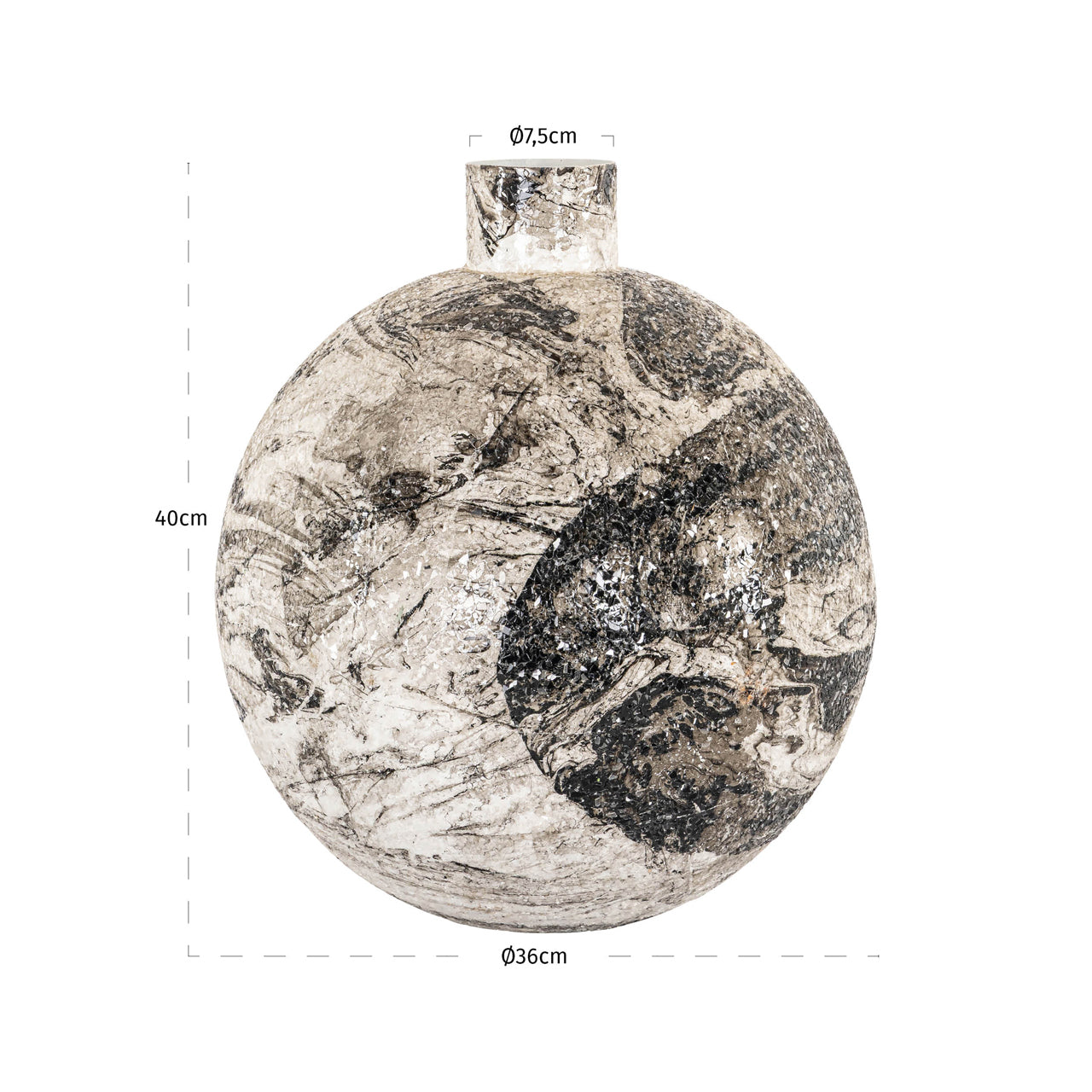 Vase Delisha black/white by Richmond Interiors