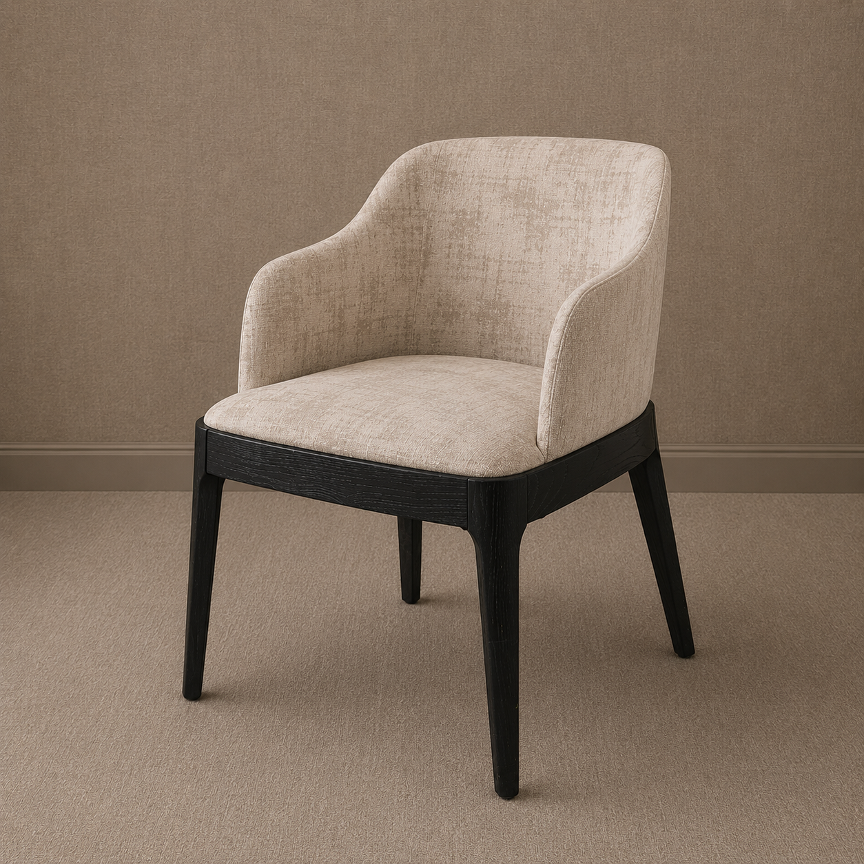 Venosa Mushroom Velvet Dining Chair by RV Astley