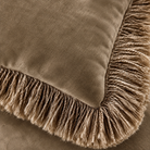 Verona Double Sided Fringe Edge Cushion 55cm - Taupe Malini