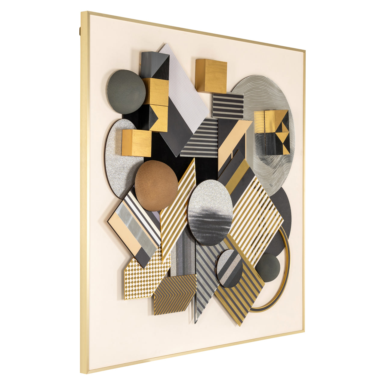 3D Block Black & Gold Wall art by Richmond Interiors