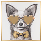 Bodhy Chihuahua Black & Gold Wall art by Richmond Interiors