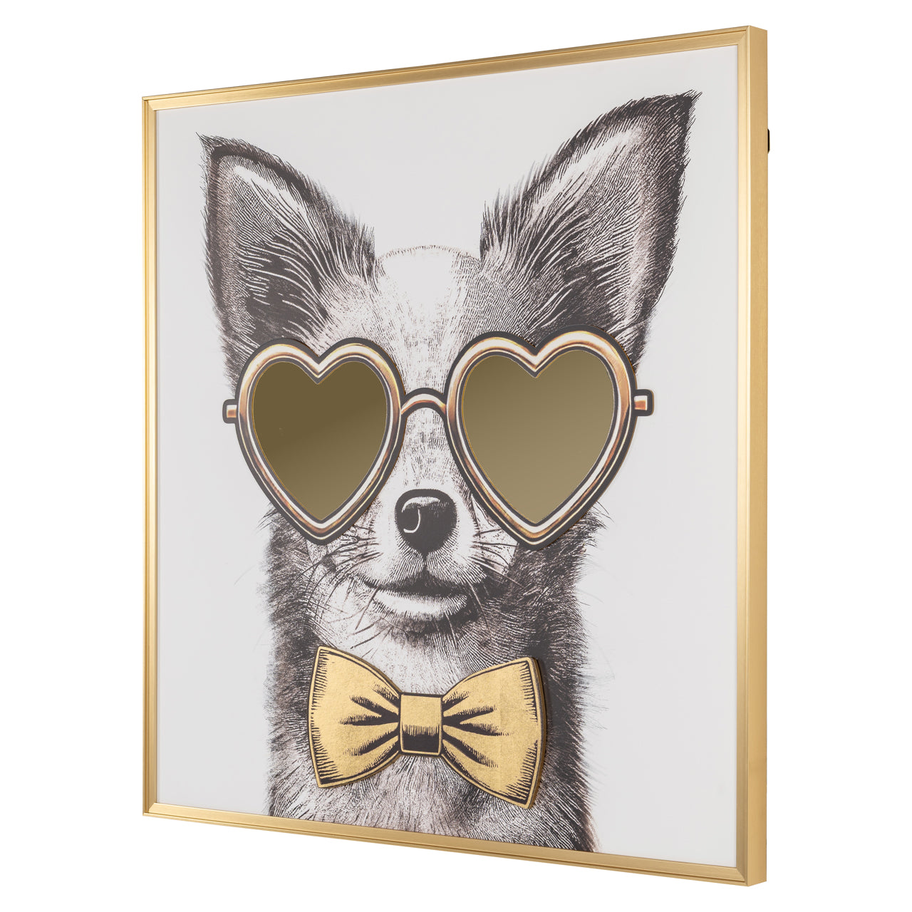 Bodhy Chihuahua Black & Gold Wall art by Richmond Interiors