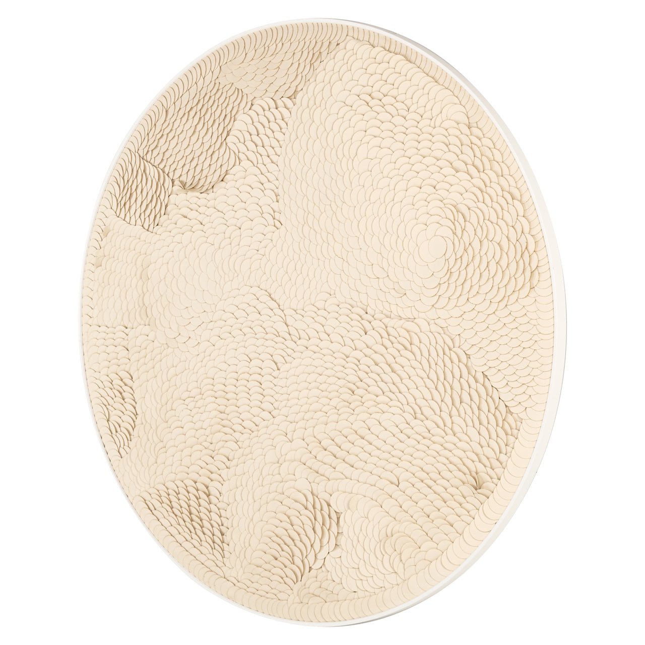 Flow White Round Wall Art by Richmond Interiors