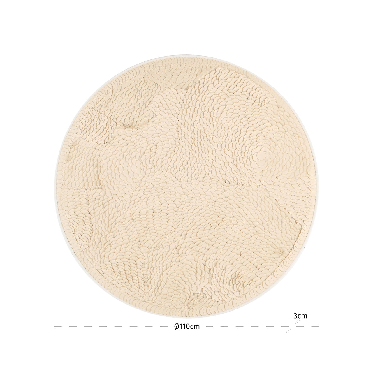 Flow White Round Wall Art by Richmond Interiors