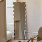 Wiggle Oak Leaner Mirror by Abode