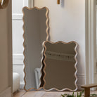 Wiggle Oak Leaner Mirror by Abode
