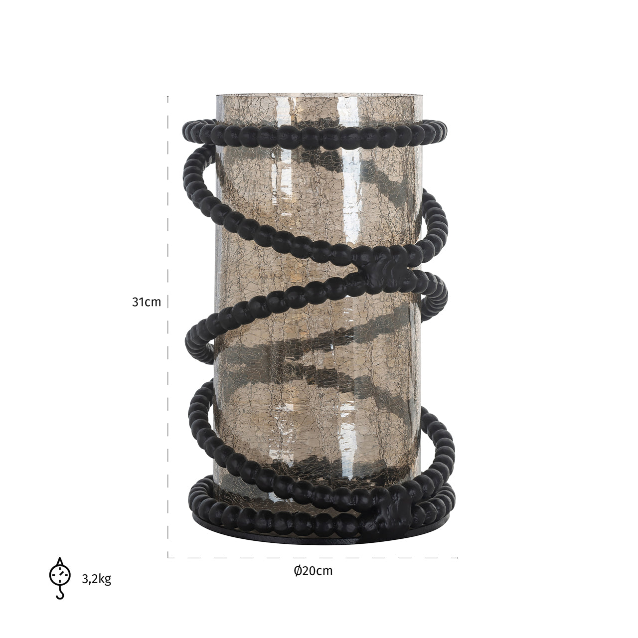 Hurricane light Edison black by Richmond Interiors