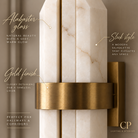Salerno Gold & Alabaster Wall Light Luxe Collection