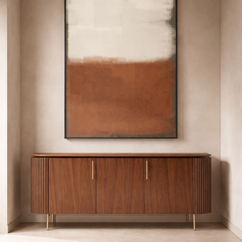 Lantine Buffet Walnut & Brass by Tommy Franks