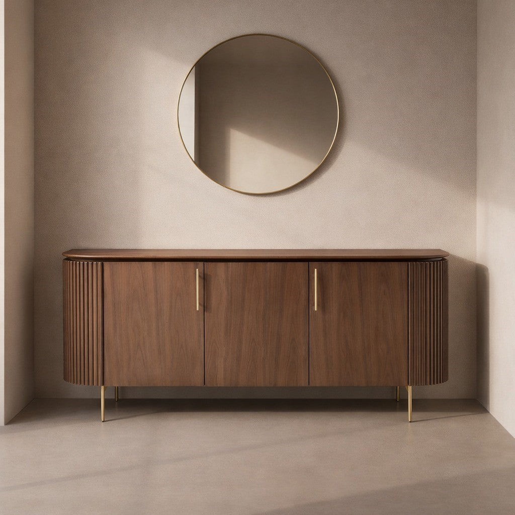 Lantine Buffet Walnut & Brass by Tommy Franks