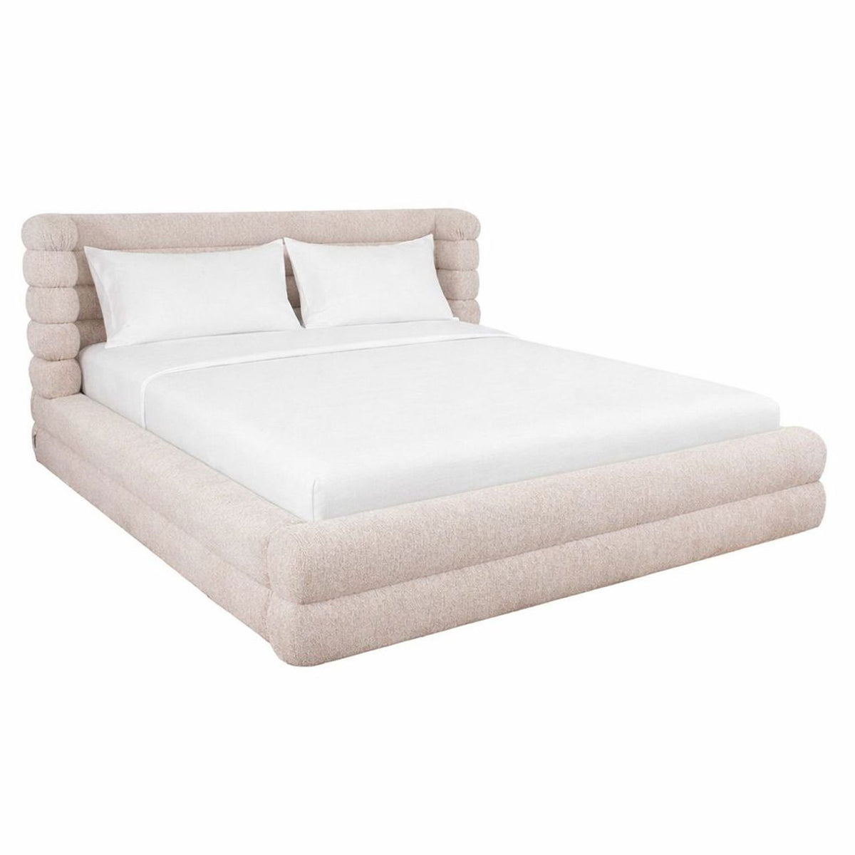Bed Obidis natural linear 180x210 (mattress size) with storage by Richmond Interiors