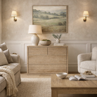 Wickham Ribbed Oak Wood Chest of Drawers by D.I. Designs