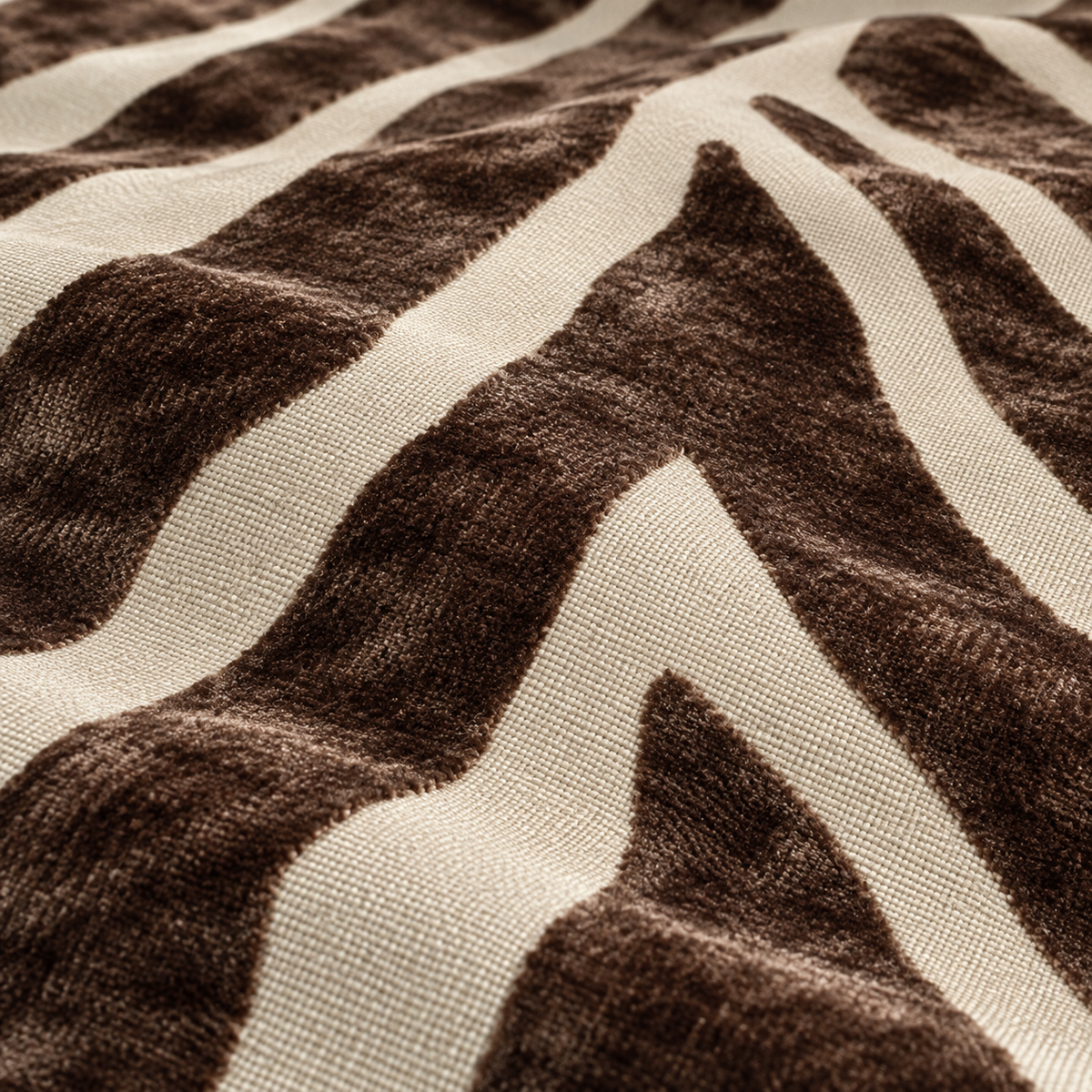 Zebedeedodah Zebra Chocolate Velvet Cushion 43 cm Malini