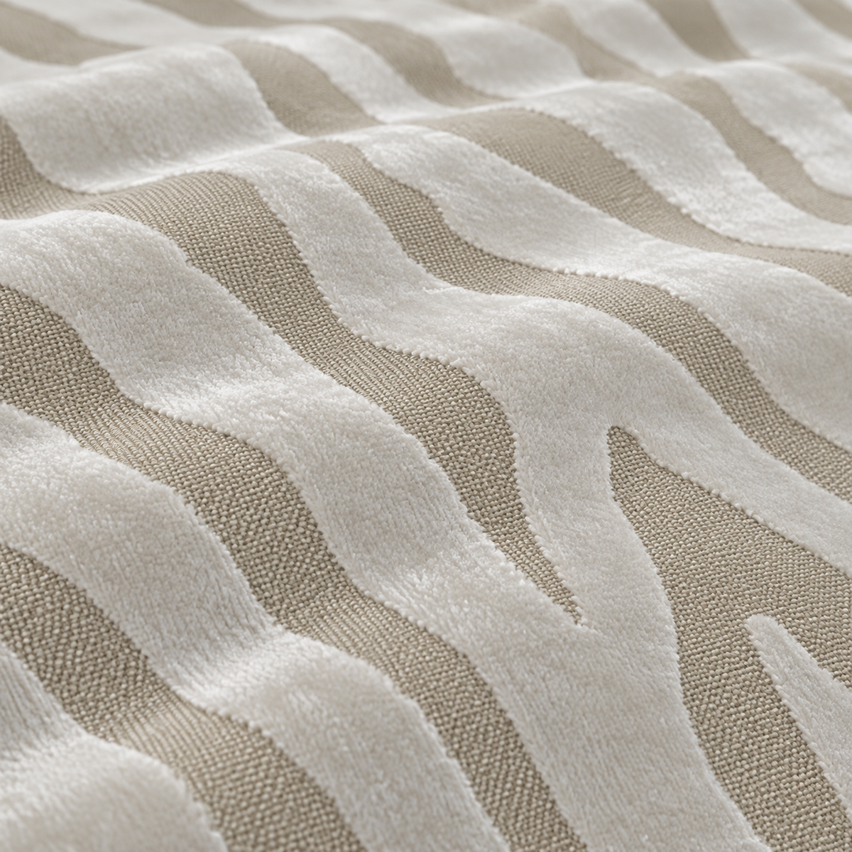 Zebedeedodah Zebra Ivory Velvet Cushion 43 cm Malini