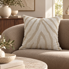 Zebedeedodah Zebra Ivory Velvet Cushion 43 cm Malini