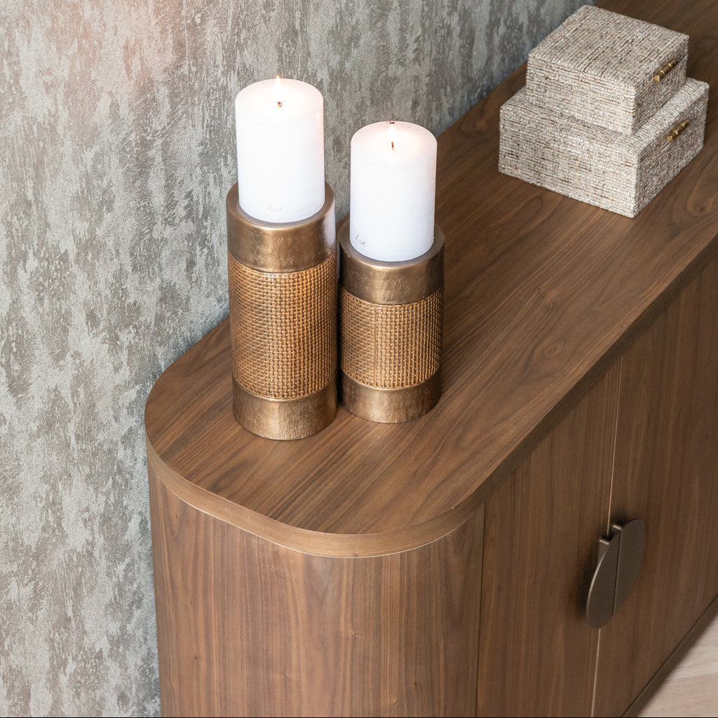 Windsor Brown Walnut Wood Sideboard by Richmond Interiors
