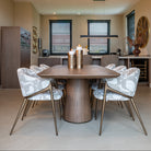 Windsor Brown Walnut Wood Dining Table - 230cm by Richmond Interiors