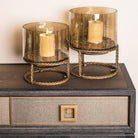 Bloomville Brass & Faux Shagreen Console Table by Richmond Interiors