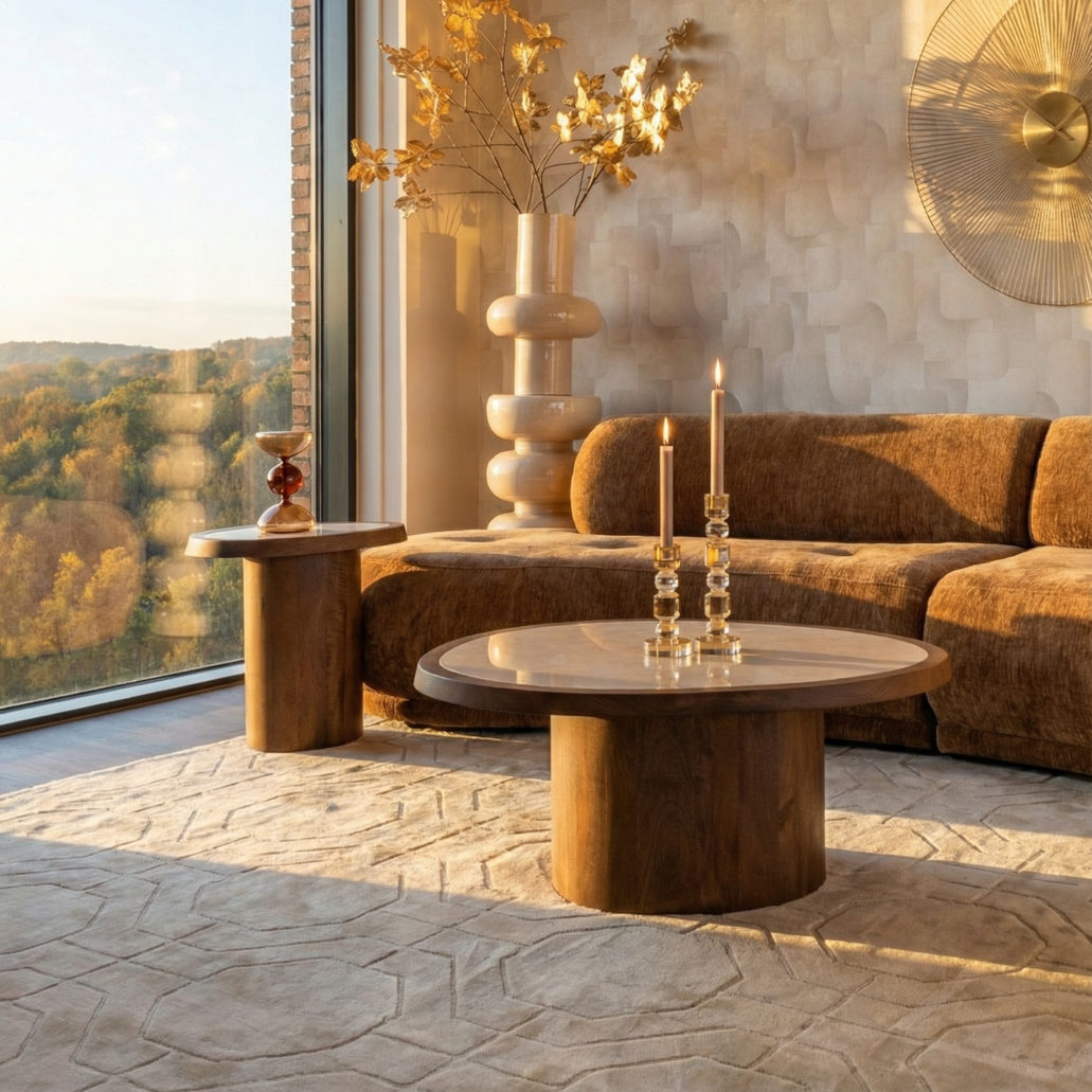 Melrose Spicebrown Side Table by Richmond Interiors