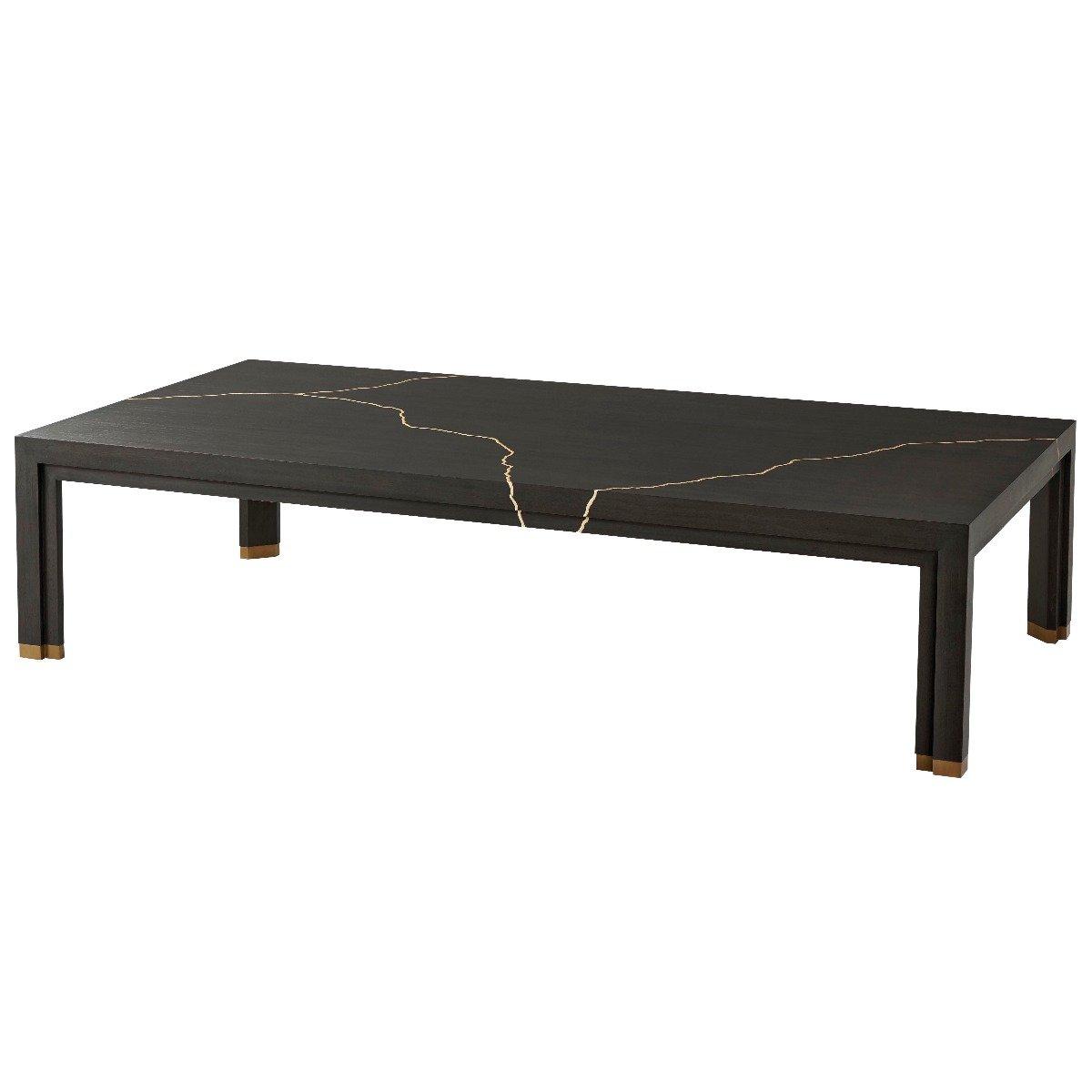 Marloe Coffee Table in Black by Theodore Alexander