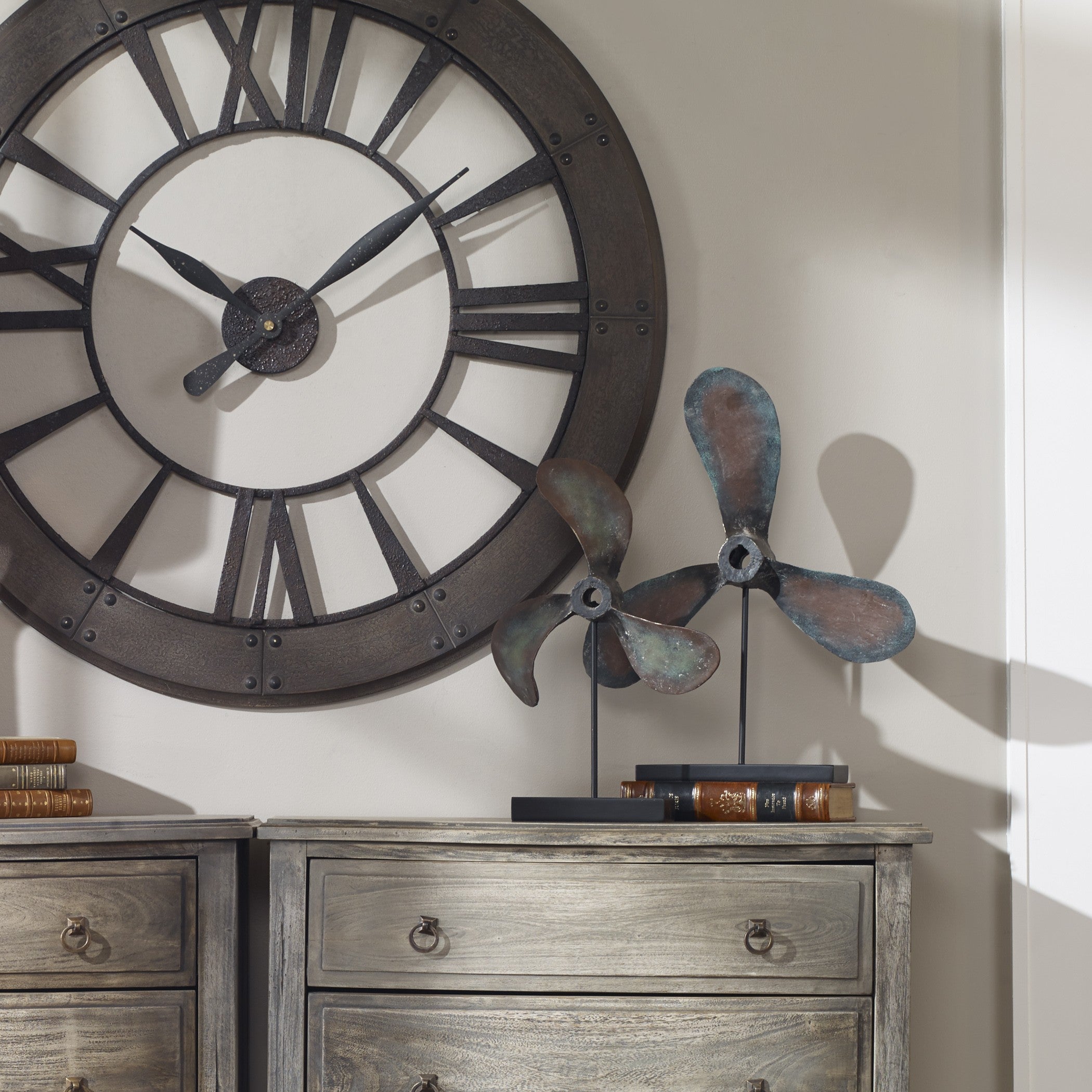 Propellers Rust Sculptures - Set of 2 by Uttermost