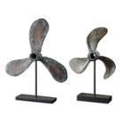Propellers Rust Sculptures - Set of 2 by Uttermost