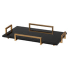 Ettore Black Glass Tray by Uttermost
