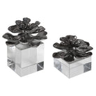 Indian Lotus Metallic Silver Flowers - Set of 2 by Uttermost
