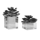 Indian Lotus Metallic Silver Flowers - Set of 2 by Uttermost