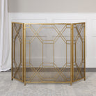 Rosen Gold Fireplace Screen by Uttermost